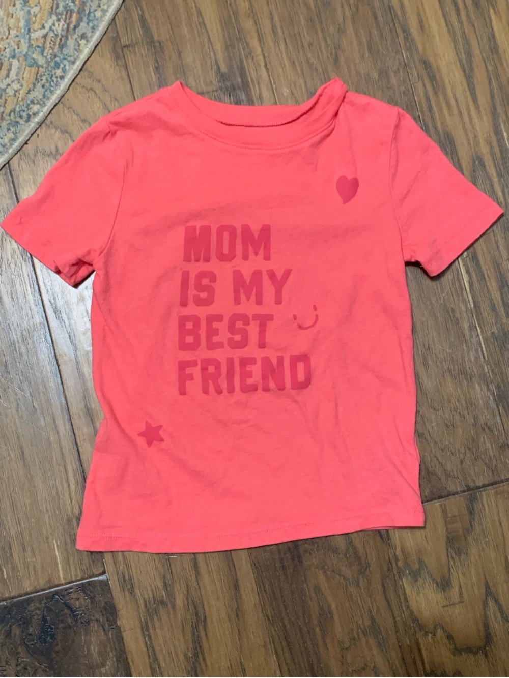 Old Navy Coral Kids Graphic Tee - "Mom Is My Best Friend"